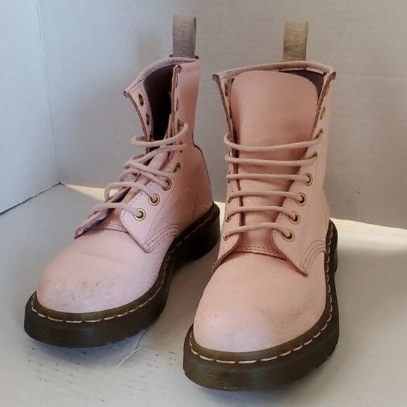 Dr Martens 1460 Pascal Virginia Leather Boots Pastel Pink Doc Women's WOMAN'S 5 - Picture 15 of 16